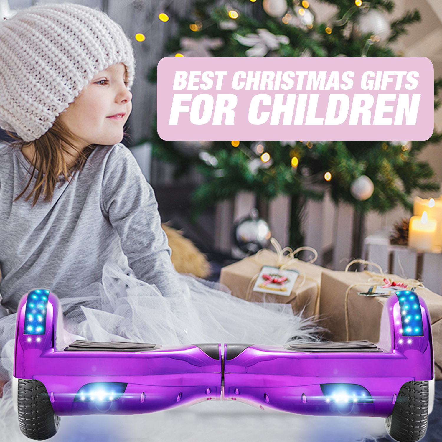 Chrome Purple 6.5" Hoverboard Bluetooth & Classic LED