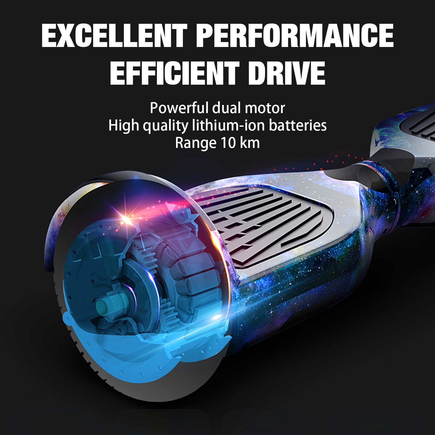 Graffiti White 6.5" Hoverboard Bluetooth & Classic LED