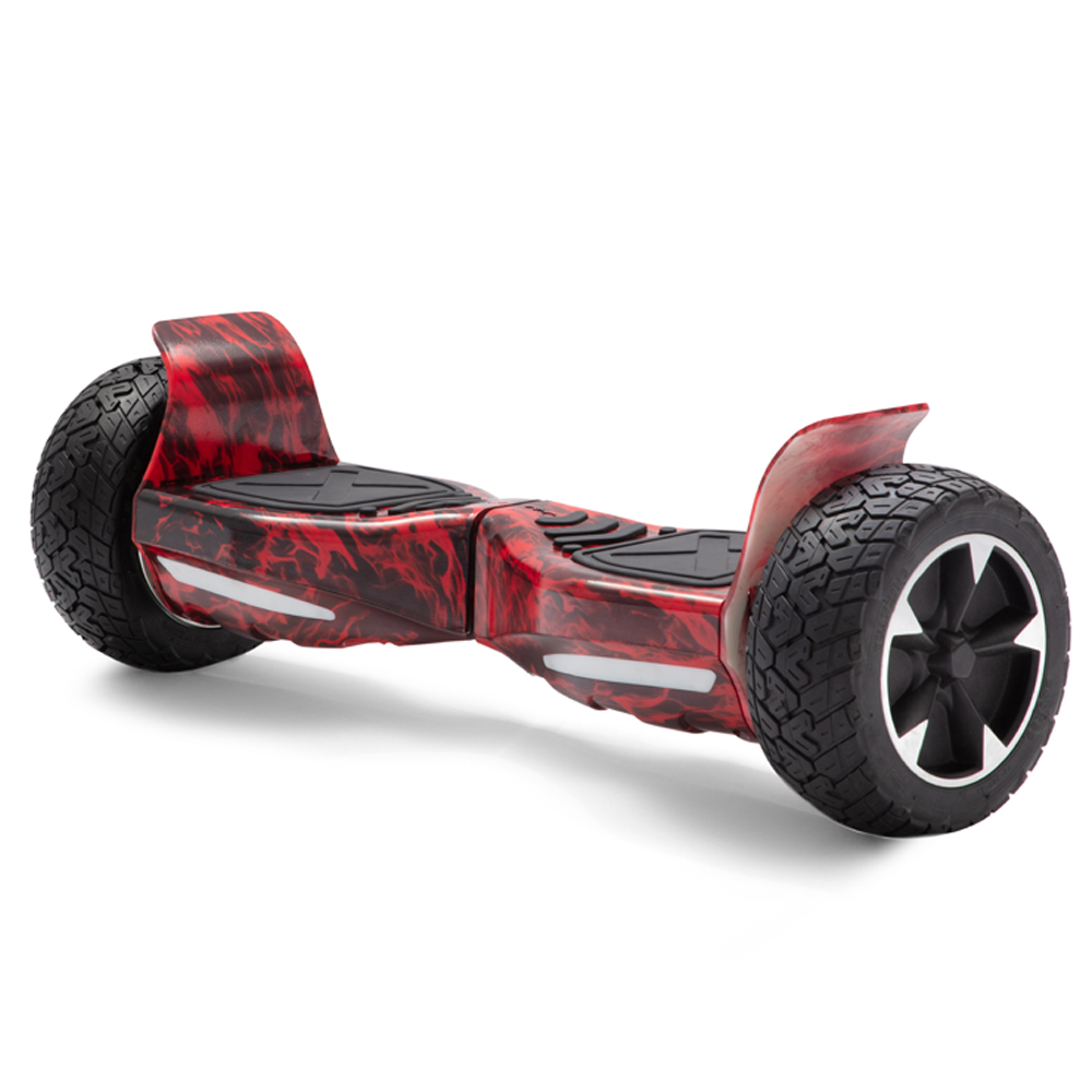 8.5 Inches Off Road Hoverboard Red Flame With Bluetooth Music And Lights