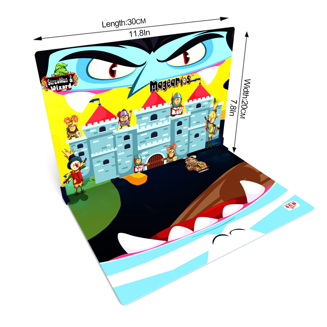 Magearios Back Board Scene of Strawman and Wizard