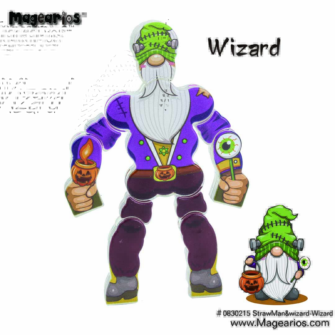 Magearios StrawMan and Wizard -Magnetic Gearios-Wizard