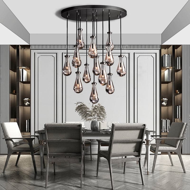 Raindrop Round Chandelier D36" - Yami Lightings