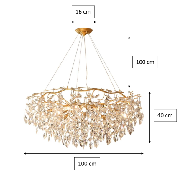 Doris Round Modern Branch Chandeliers - Yami Lightings