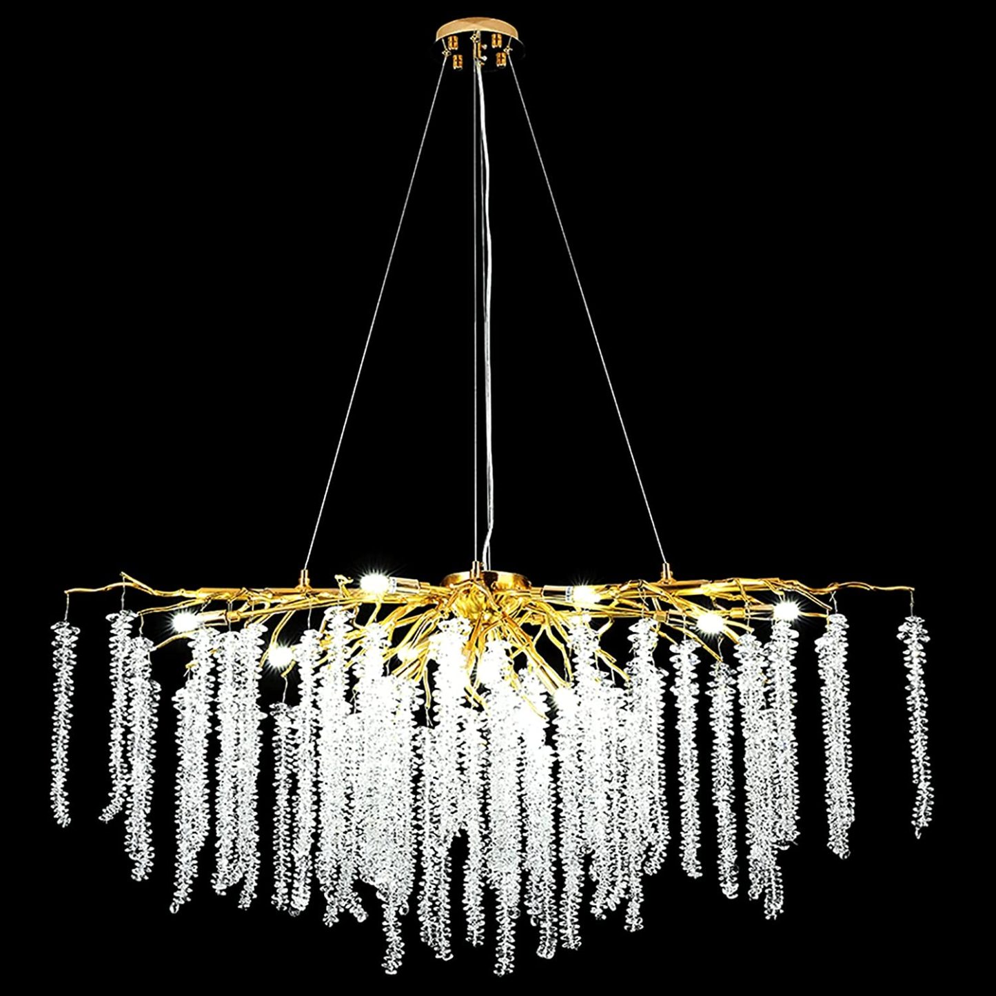 Doris Modern K9 Crystal Branch Chandelier - Yami Lightings