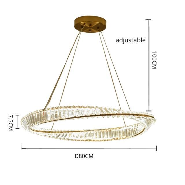 Cicero Crystal Ring Chandelier - Yami Lightings