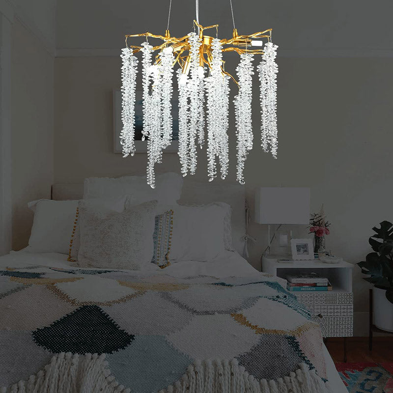 Doris Modern K9 Crystal Branch Chandelier - Yami Lightings