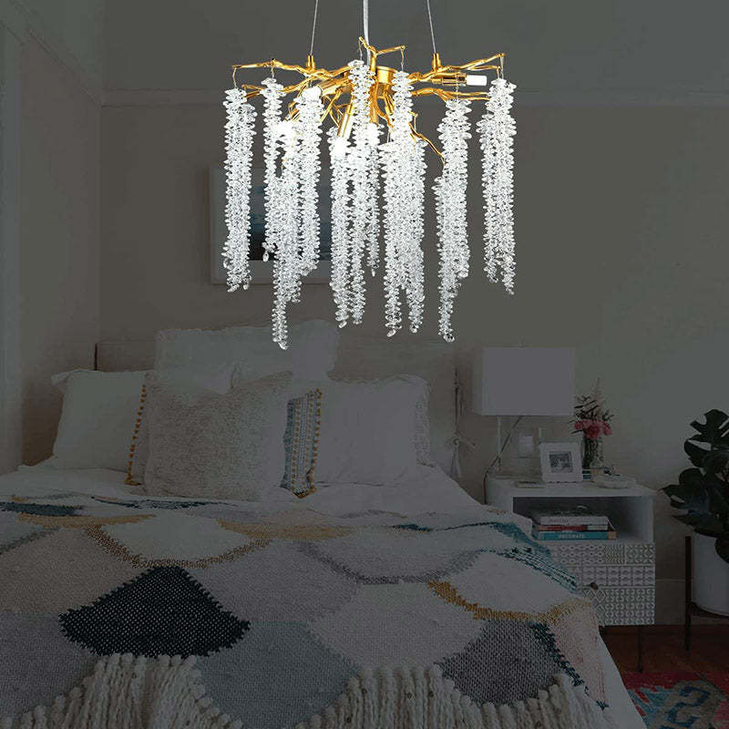 Doris Modern K9 Crystal Branch Chandelier - Yami Lightings