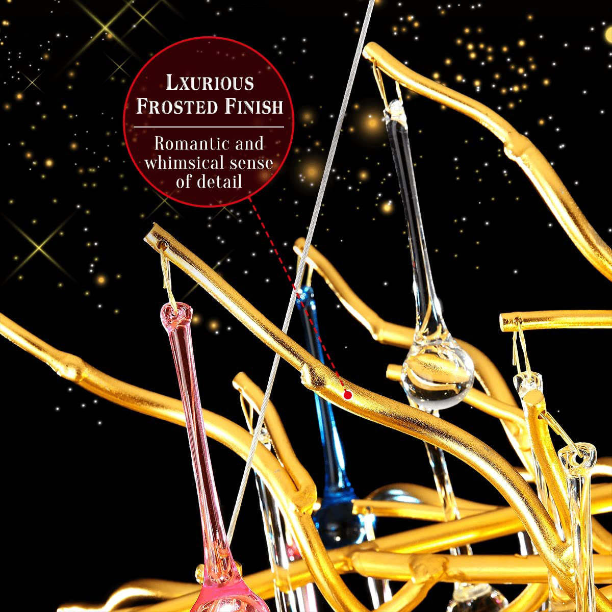 Doris Colorful Crystal Chandelier for Dining Room - Yami Lightings