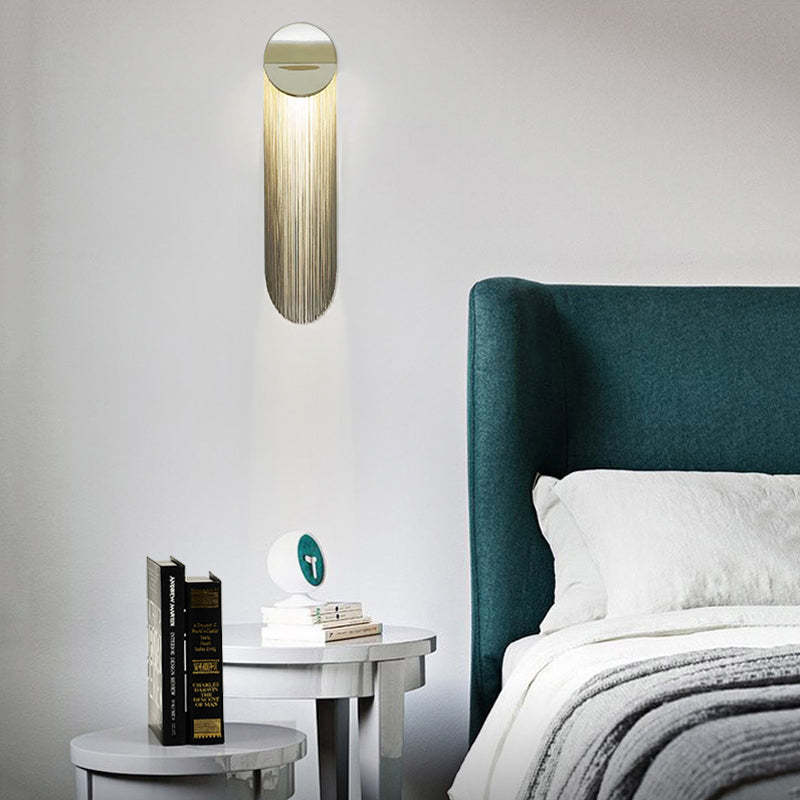 Indoor Decoration Wall Light Aluminum Chain Tassel Wall Sconce - Yami Lightings