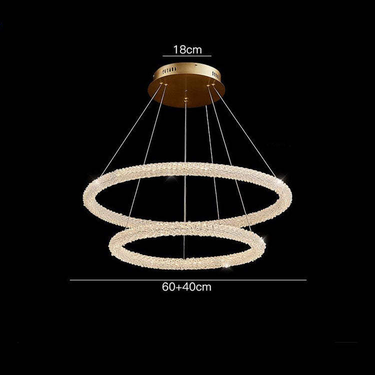 Gloria Modern Clear Crystal Ring Chandelier - Yami Lightings