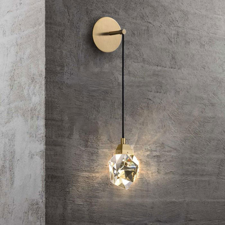 Aurelia Modern Faceted Crystal Wall Sconce - Yami Lightings