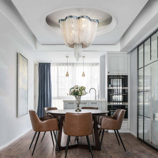 Tassel Ceiling Light Post-Modern Chandelier Aluminum Chain Light - Yami Lightings