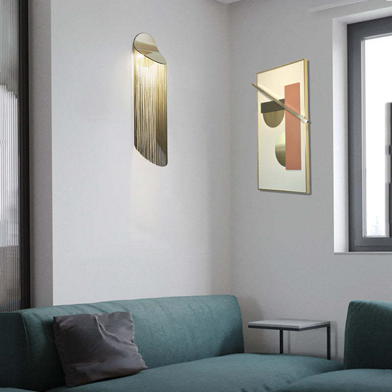 Indoor Decoration Wall Light Aluminum Chain Tassel Wall Sconce - Yami Lightings