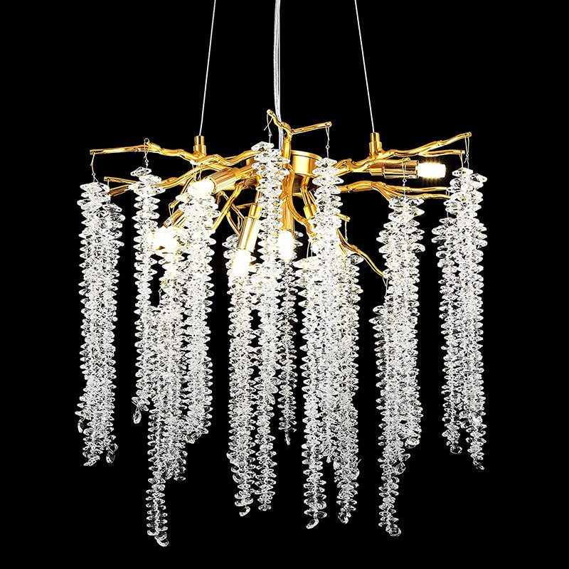 Doris Modern K9 Crystal Branch Chandelier - Yami Lightings