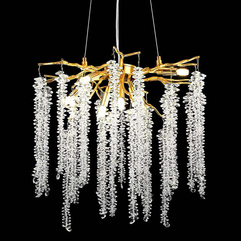 Doris Modern K9 Crystal Branch Chandelier - Yami Lightings