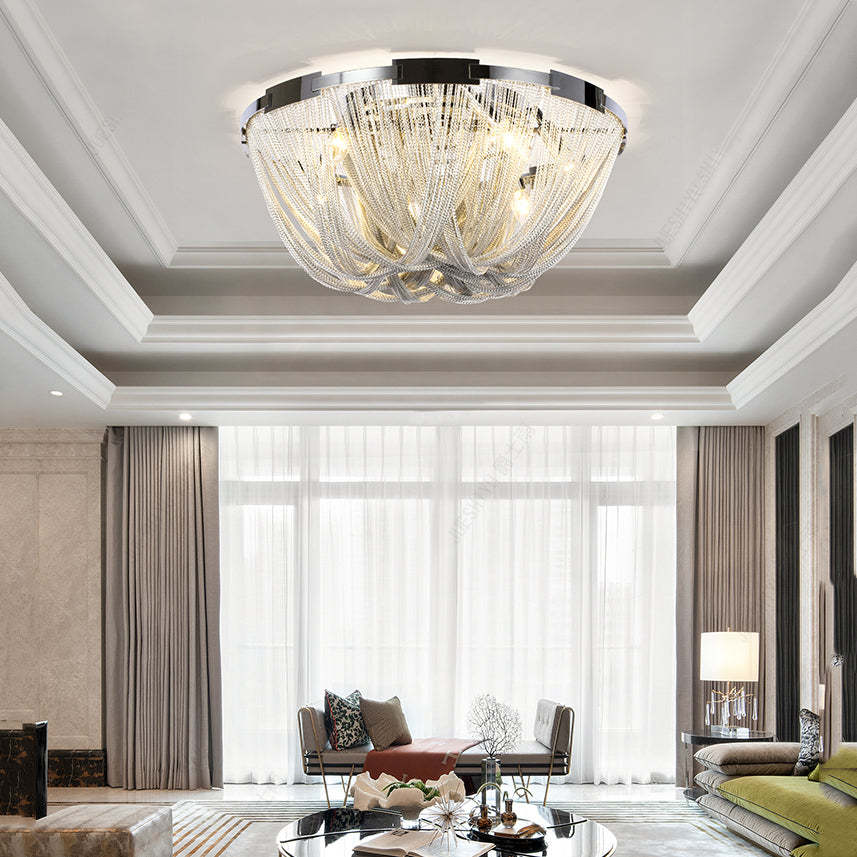 Luxury Aluminum Chain Tassel Ceiling Light For Kitchen - Yami Lightings