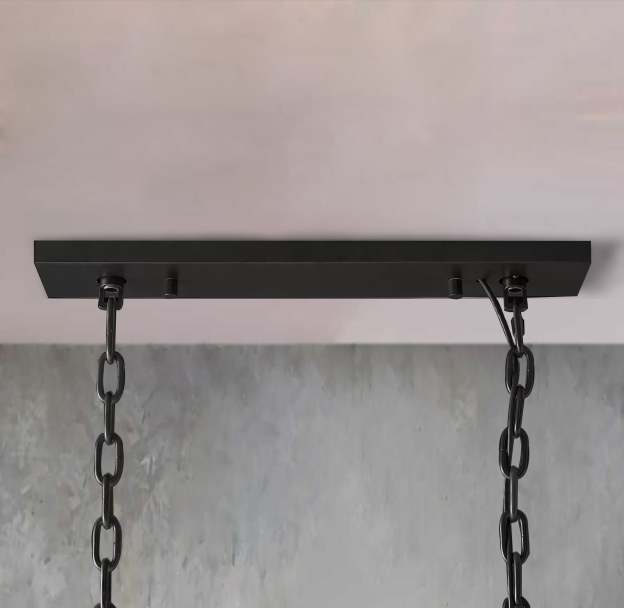Faceted Crystal Glass Rectangular Chandelier L55" - Yami Lightings