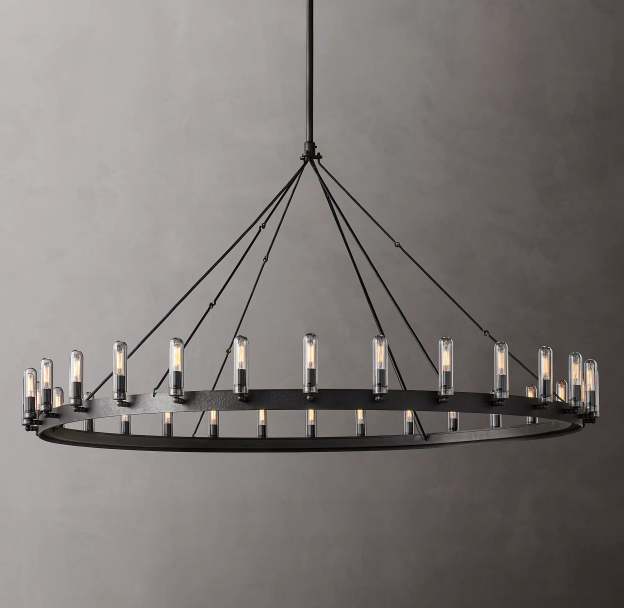 Vintage Round Outdoor Chandelier - Yami Lightings