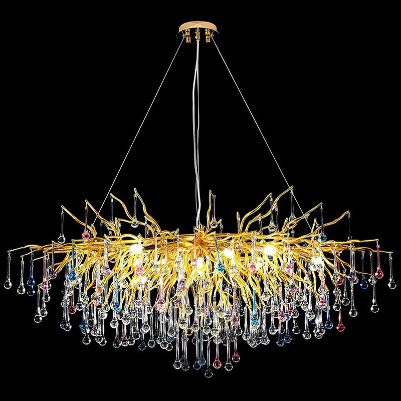 Modern Crystal Branch Raindrop Chandelier - Yami Lightings