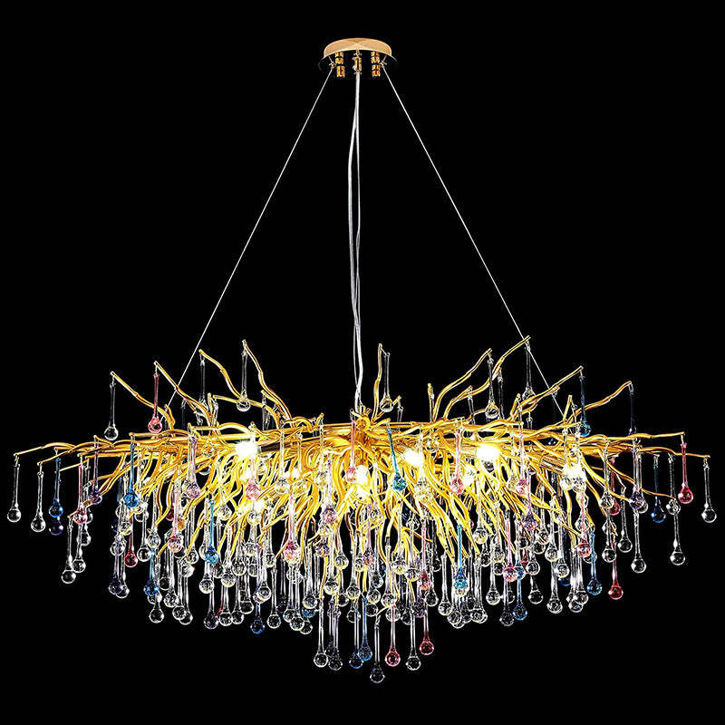 Modern Crystal Branch Raindrop Chandelier - Yami Lightings