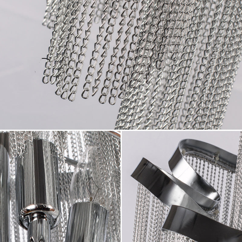 Gladys Aluminum Chain Tassel Stream Chandelier - Yami Lightings