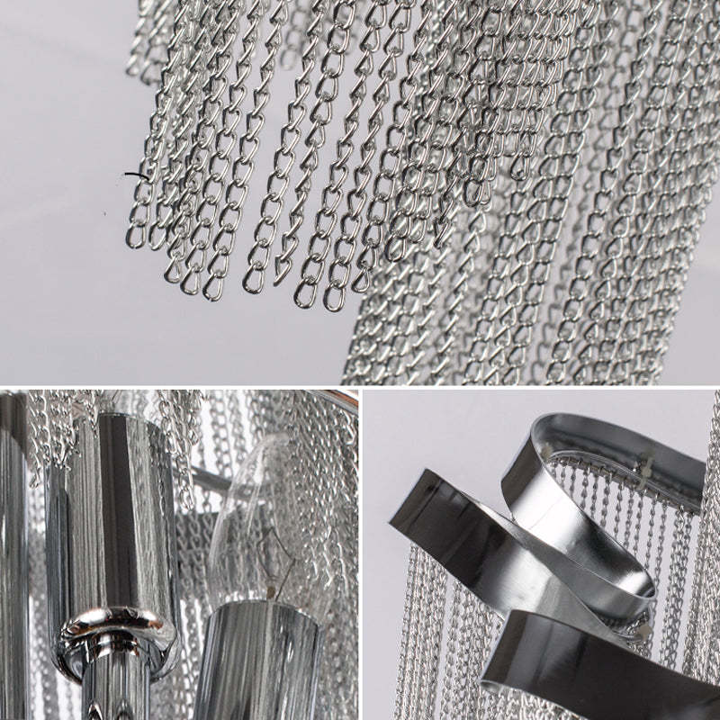 Gladys Aluminum Chain Tassel Stream Chandelier - Yami Lightings