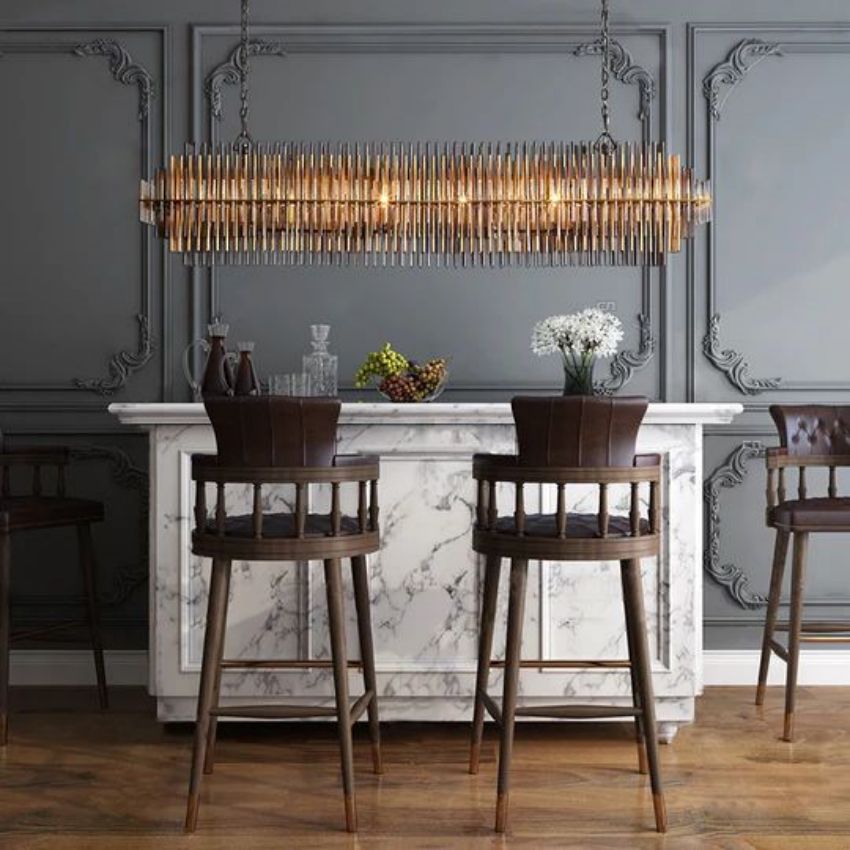 Ethel Rectangular Chandelier - Yami Lightings