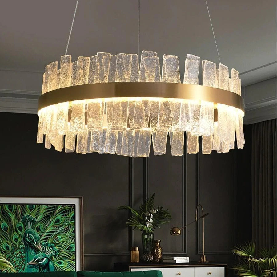 Andrea Round Crystal Chandelier - Yami Lightings