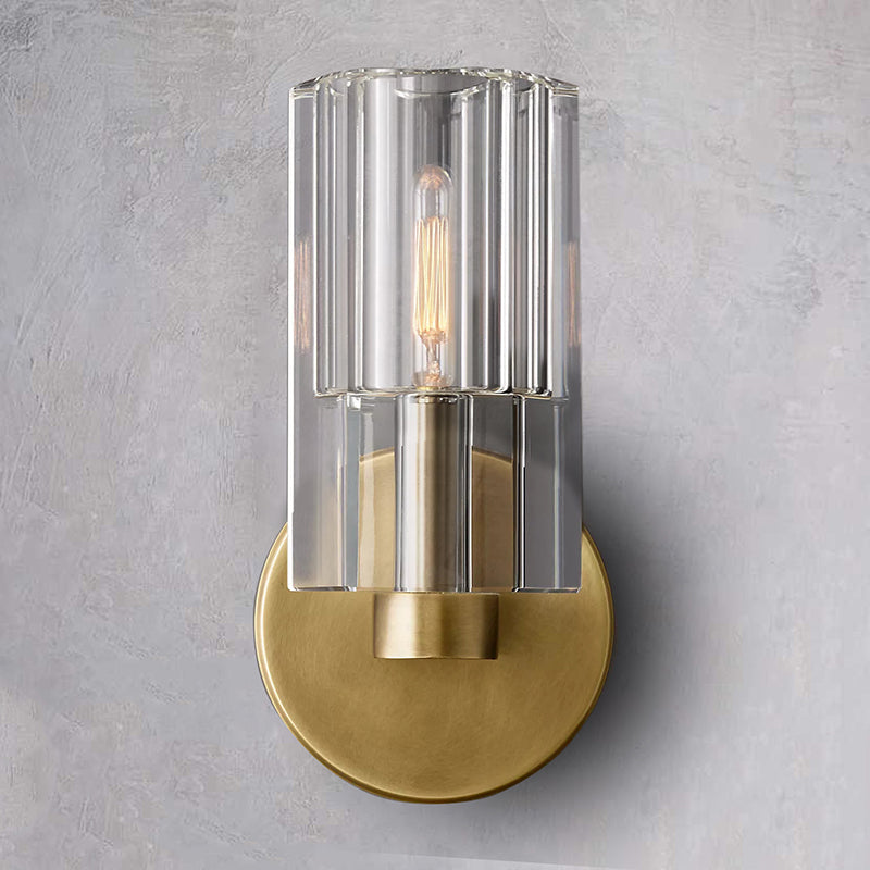 Industrial Crystal Glass Cup Wall Sconce - Yami Lightings