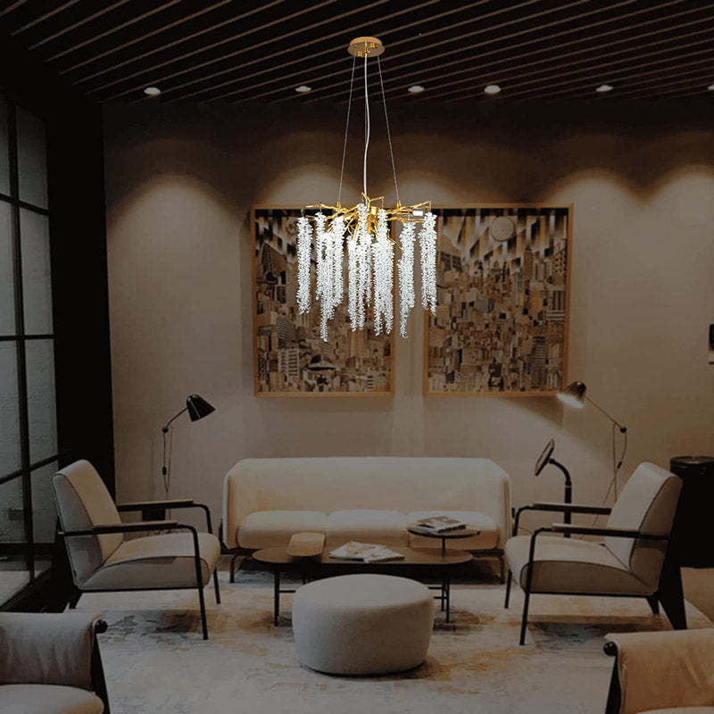 Doris Modern K9 Crystal Branch Chandelier - Yami Lightings