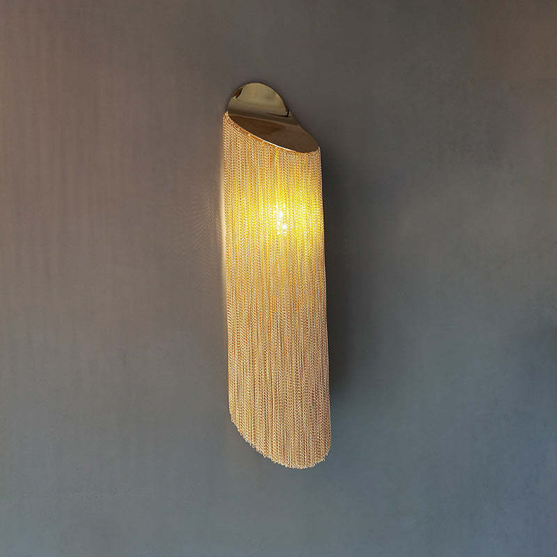Indoor Decoration Wall Light Aluminum Chain Tassel Wall Sconce - Yami Lightings