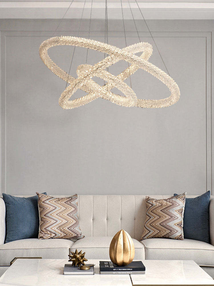 Gloria Modern Clear Crystal Ring Chandelier - Yami Lightings