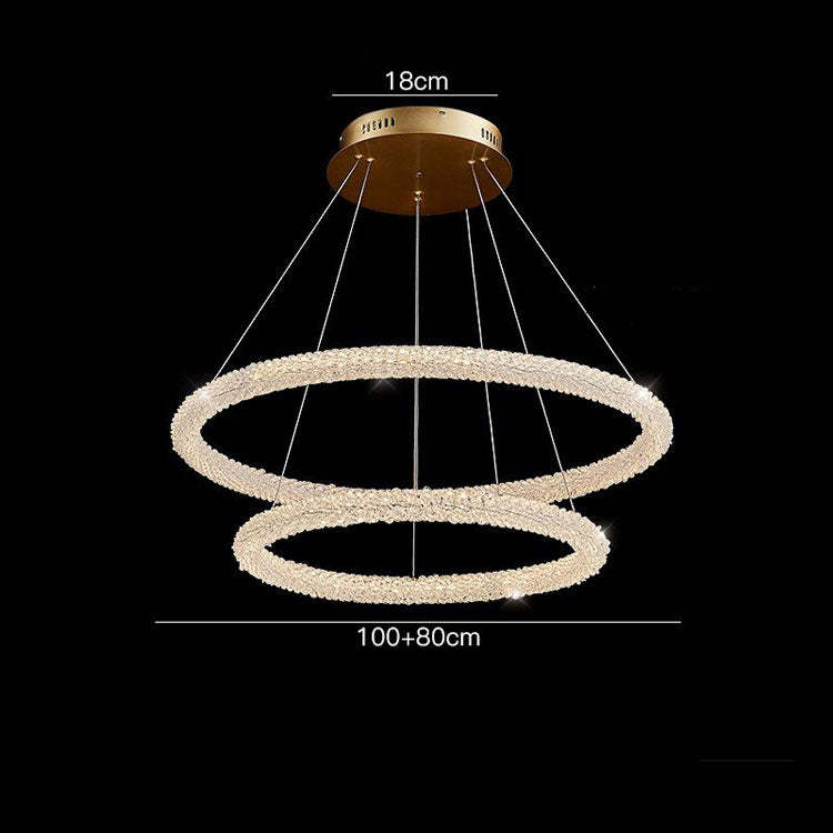Gloria Modern Clear Crystal Ring Chandelier - Yami Lightings