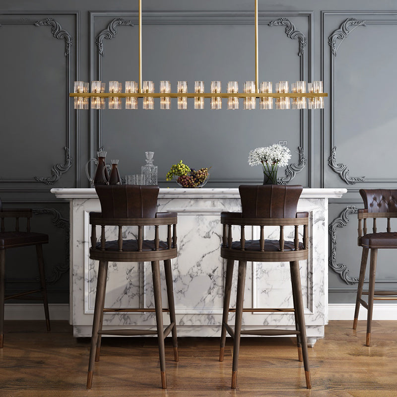 Industrial Rectangular Crystal Chandelier - Yami Lightings