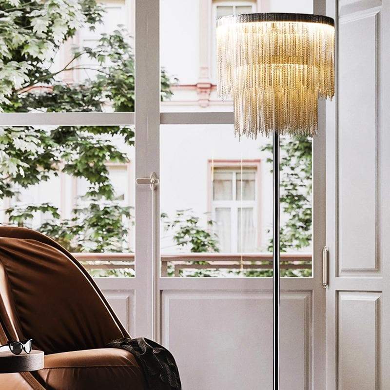 Aluminum Chain Tassel Floor Lamp - Yami Lightings