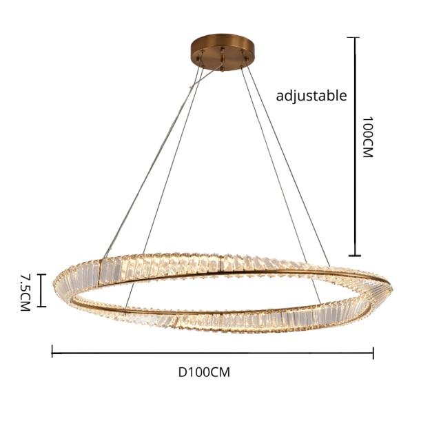 Cicero Crystal Ring Chandelier - Yami Lightings