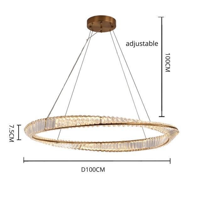 Cicero Crystal Ring Chandelier - Yami Lightings