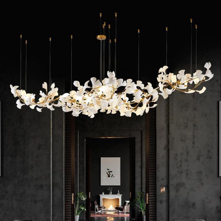 Ginkgo Ceramic Chandelier - Yami Lightings