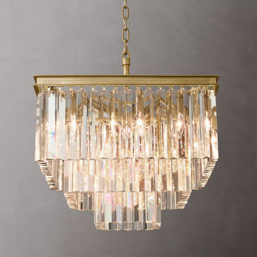 Odeon Modern Square K9 Crystal Chandeliers