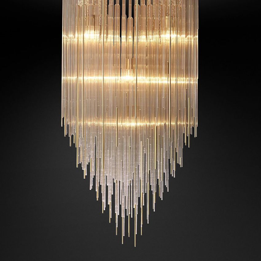 Cascade Square Chandelier 30" - Yami Lightings