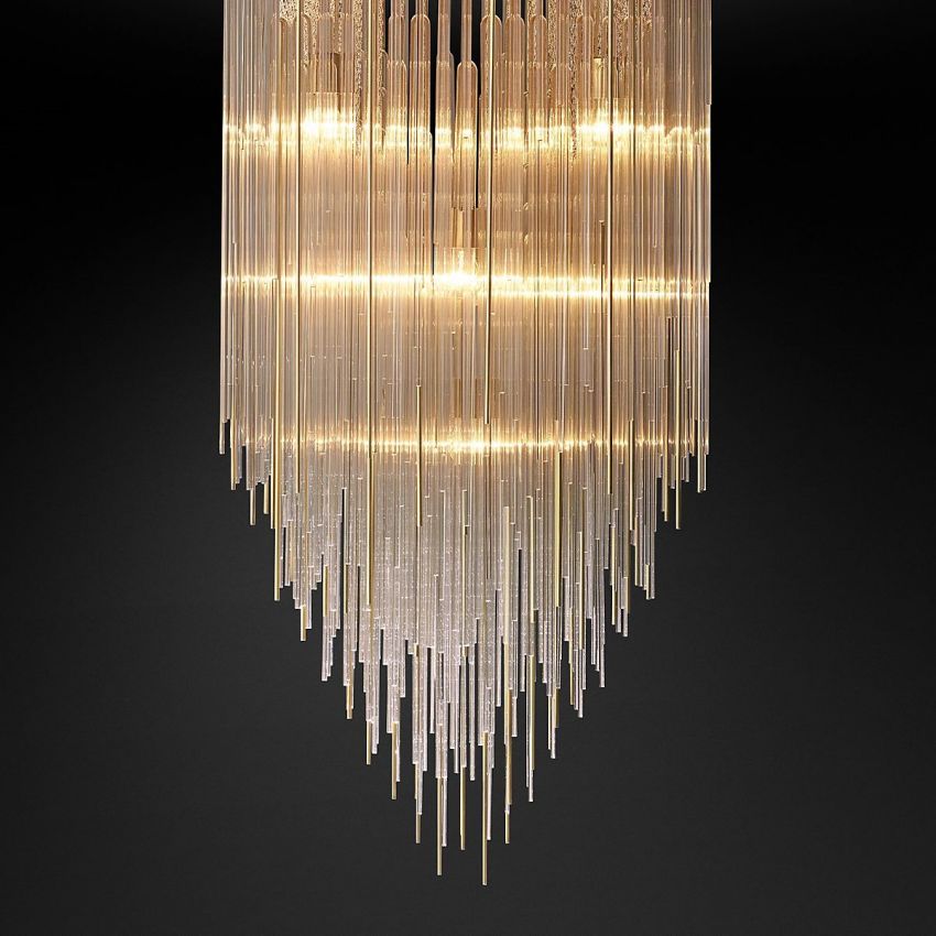 Cascade Square Chandelier 30" - Yami Lightings