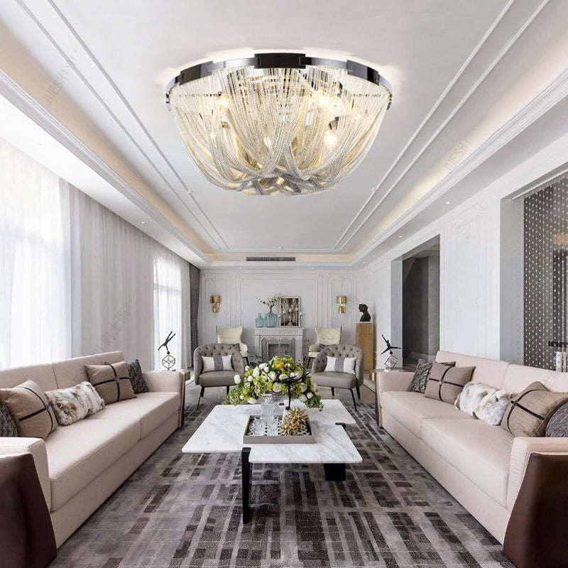 Luxury Aluminum Chain Tassel Ceiling Light For Kitchen - Yami Lightings