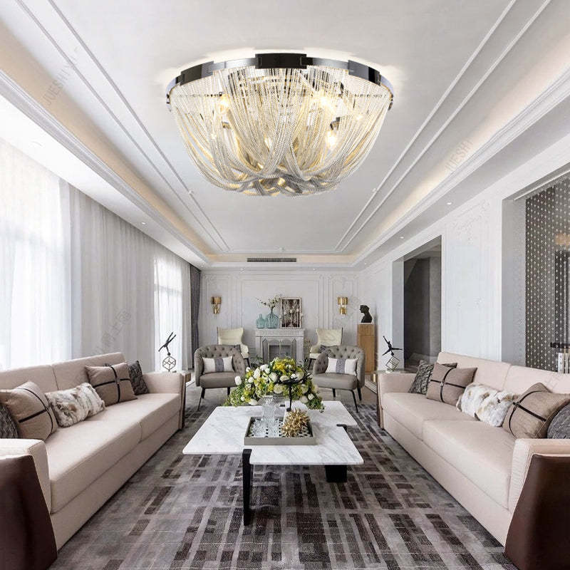 Luxury Aluminum Chain Tassel Ceiling Light For Kitchen - Yami Lightings