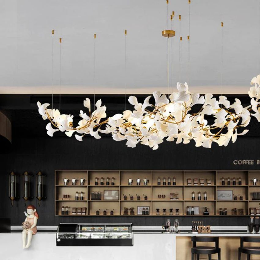 Ginkgo Ceramic Chandelier - Yami Lightings