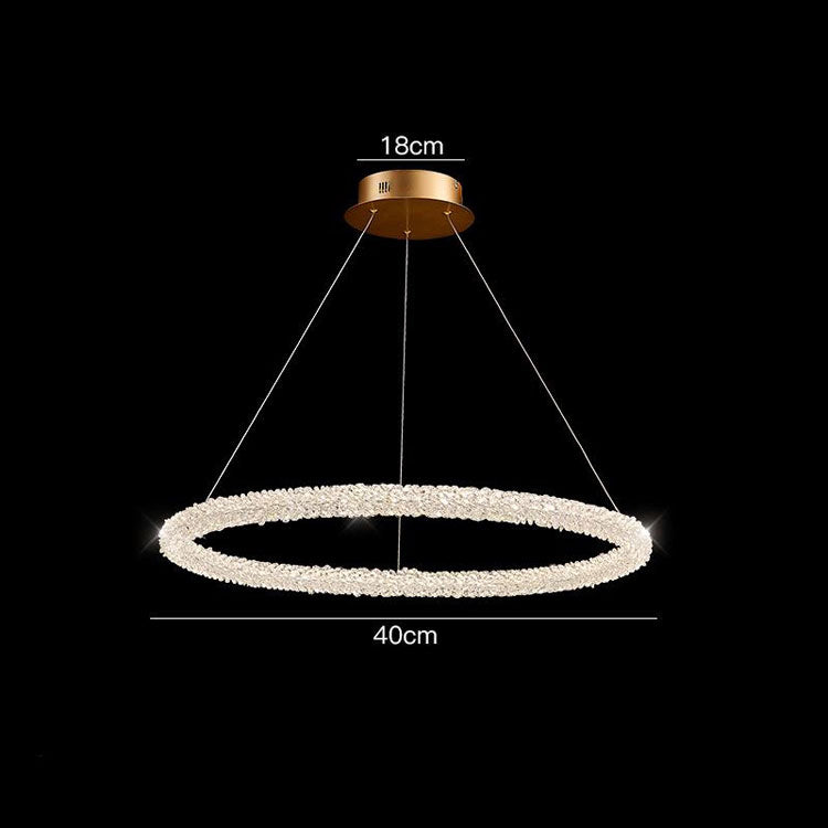 Gloria Modern Clear Crystal Ring Chandelier - Yami Lightings