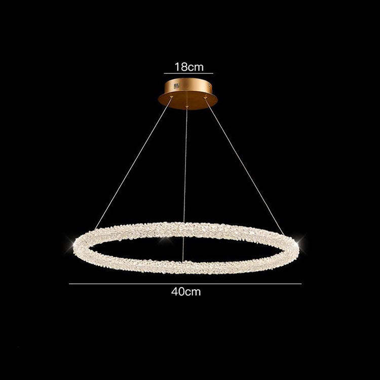 Gloria Modern Clear Crystal Ring Chandelier - Yami Lightings