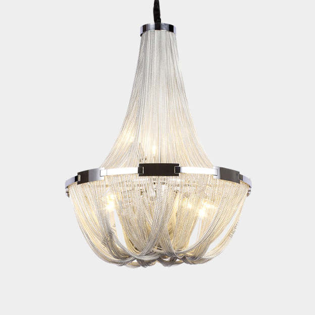 Eudora Luxury Aluminum Chain Tassel Chandelier - Yami Lightings