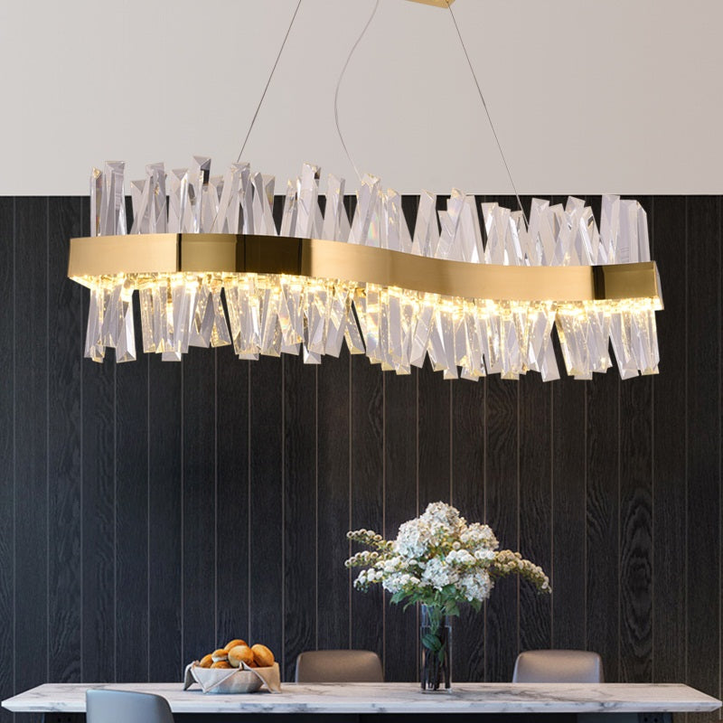 Arsenio Wave Crystal Chandelier - Yami Lightings