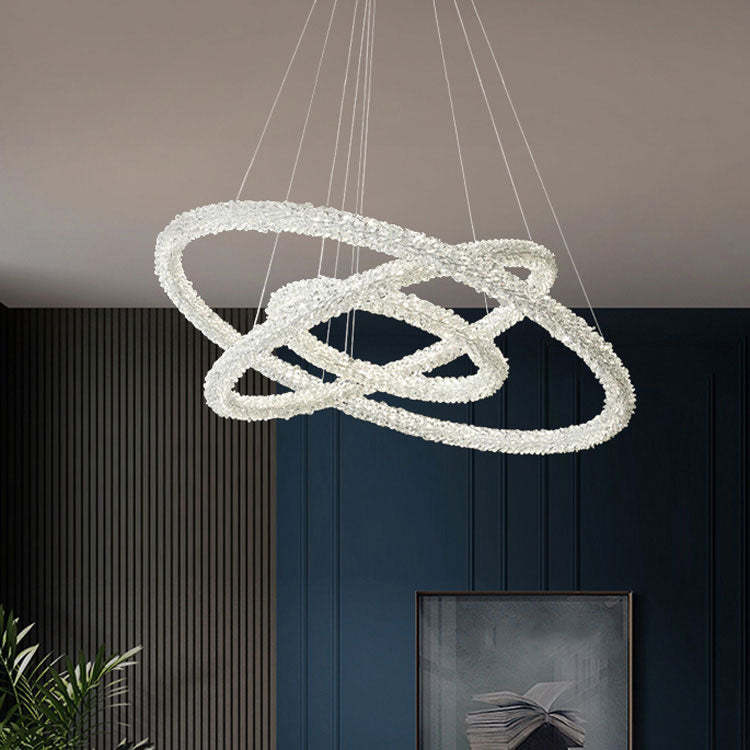 Gloria Modern Clear Crystal Ring Chandelier - Yami Lightings