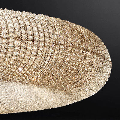 Luxury Crystal Halo Round Chandelier - Yami Lightings